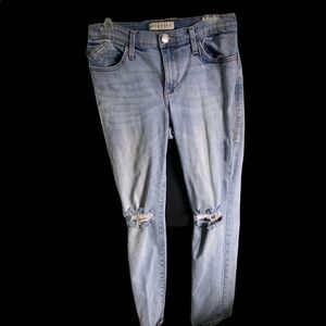 Rock & Republic ripped jeans rinse wash size 8 slim leg